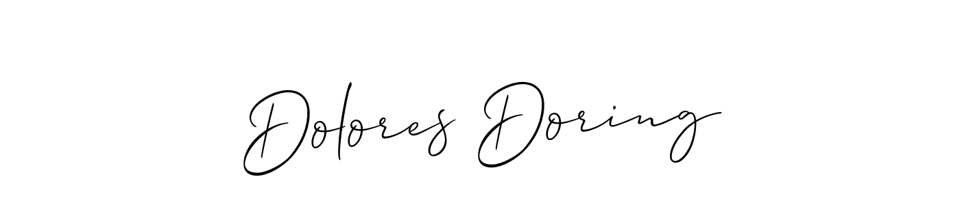 You should practise on your own different ways (Allison_Script) to write your name (Dolores Doring) in signature. don't let someone else do it for you. Dolores Doring signature style 2 images and pictures png