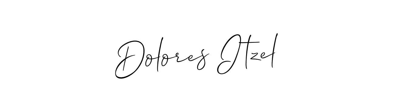 if you are searching for the best signature style for your name Dolores Itzel. so please give up your signature search. here we have designed multiple signature styles  using Allison_Script. Dolores Itzel signature style 2 images and pictures png