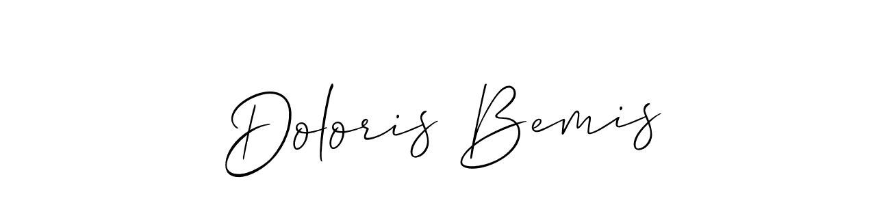 How to Draw Doloris Bemis signature style? Allison_Script is a latest design signature styles for name Doloris Bemis. Doloris Bemis signature style 2 images and pictures png