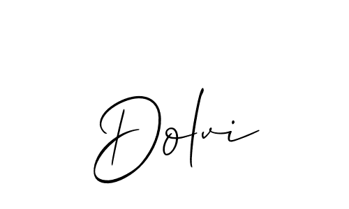 How to make Dolvi name signature. Use Allison_Script style for creating short signs online. This is the latest handwritten sign. Dolvi signature style 2 images and pictures png