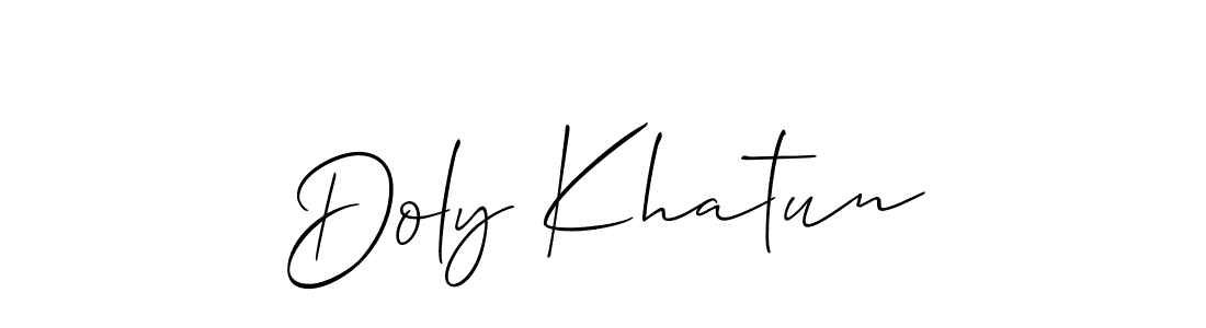 Use a signature maker to create a handwritten signature online. With this signature software, you can design (Allison_Script) your own signature for name Doly Khatun. Doly Khatun signature style 2 images and pictures png