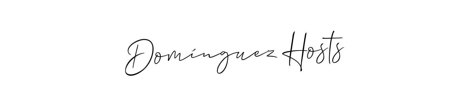 Check out images of Autograph of Domínguez Hosts name. Actor Domínguez Hosts Signature Style. Allison_Script is a professional sign style online. Domínguez Hosts signature style 2 images and pictures png