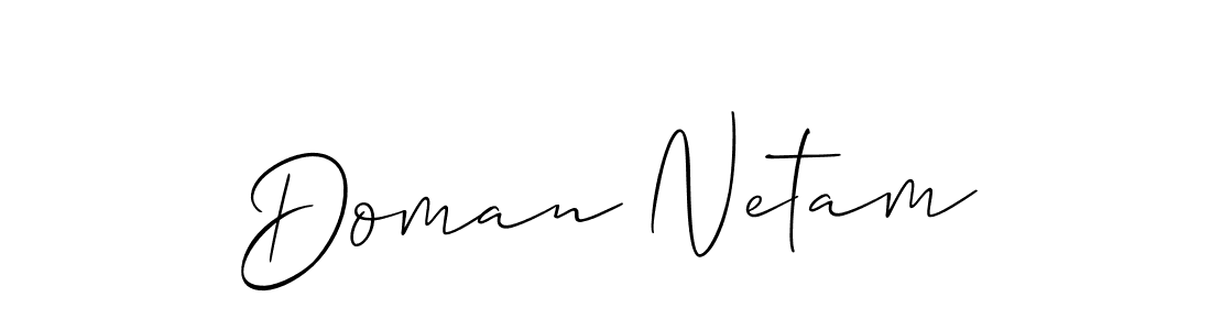 Design your own signature with our free online signature maker. With this signature software, you can create a handwritten (Allison_Script) signature for name Doman Netam. Doman Netam signature style 2 images and pictures png