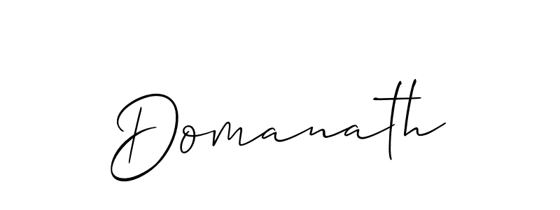 How to Draw Domanath signature style? Allison_Script is a latest design signature styles for name Domanath. Domanath signature style 2 images and pictures png