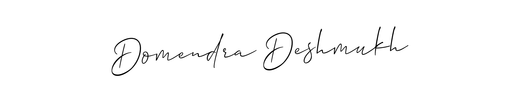 Domendra Deshmukh stylish signature style. Best Handwritten Sign (Allison_Script) for my name. Handwritten Signature Collection Ideas for my name Domendra Deshmukh. Domendra Deshmukh signature style 2 images and pictures png