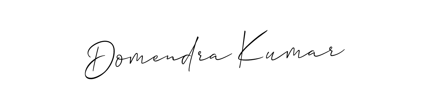 Design your own signature with our free online signature maker. With this signature software, you can create a handwritten (Allison_Script) signature for name Domendra Kumar. Domendra Kumar signature style 2 images and pictures png