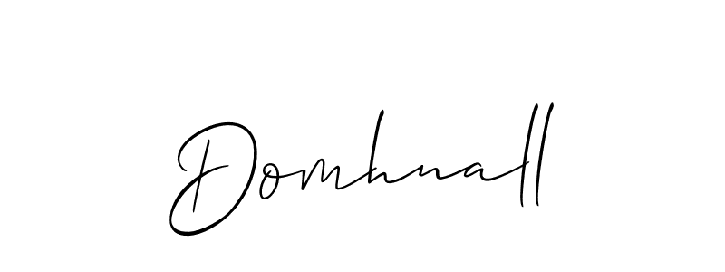 Also we have Domhnall name is the best signature style. Create professional handwritten signature collection using Allison_Script autograph style. Domhnall signature style 2 images and pictures png