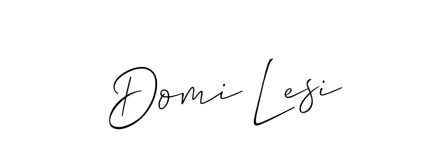 Allison_Script is a professional signature style that is perfect for those who want to add a touch of class to their signature. It is also a great choice for those who want to make their signature more unique. Get Domi Lesi name to fancy signature for free. Domi Lesi signature style 2 images and pictures png