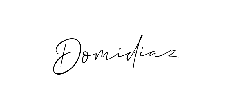 How to make Domidiaz signature? Allison_Script is a professional autograph style. Create handwritten signature for Domidiaz name. Domidiaz signature style 2 images and pictures png
