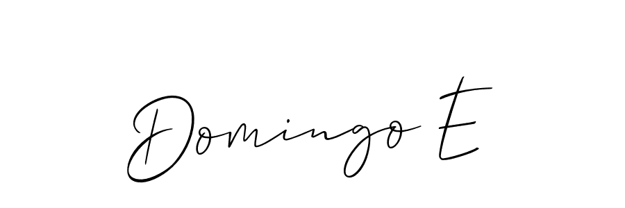 Create a beautiful signature design for name Domingo E. With this signature (Allison_Script) fonts, you can make a handwritten signature for free. Domingo E signature style 2 images and pictures png