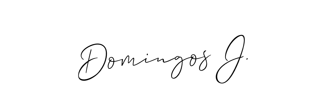 Also we have Domingos J. name is the best signature style. Create professional handwritten signature collection using Allison_Script autograph style. Domingos J. signature style 2 images and pictures png