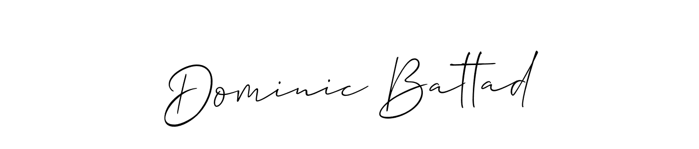 Make a beautiful signature design for name Dominic Battad. With this signature (Allison_Script) style, you can create a handwritten signature for free. Dominic Battad signature style 2 images and pictures png