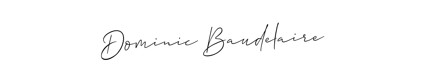 Also You can easily find your signature by using the search form. We will create Dominic Baudelaire name handwritten signature images for you free of cost using Allison_Script sign style. Dominic Baudelaire signature style 2 images and pictures png