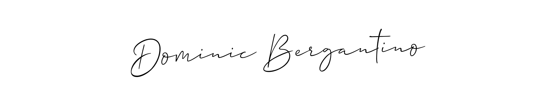 Use a signature maker to create a handwritten signature online. With this signature software, you can design (Allison_Script) your own signature for name Dominic Bergantino. Dominic Bergantino signature style 2 images and pictures png