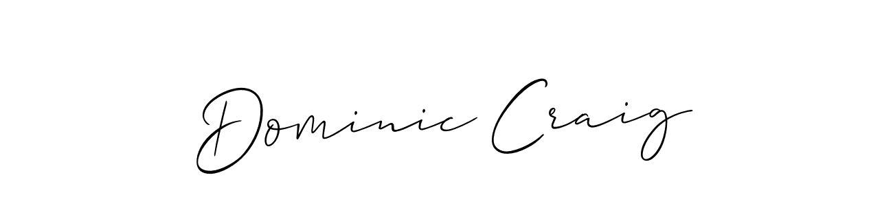 Allison_Script is a professional signature style that is perfect for those who want to add a touch of class to their signature. It is also a great choice for those who want to make their signature more unique. Get Dominic Craig name to fancy signature for free. Dominic Craig signature style 2 images and pictures png