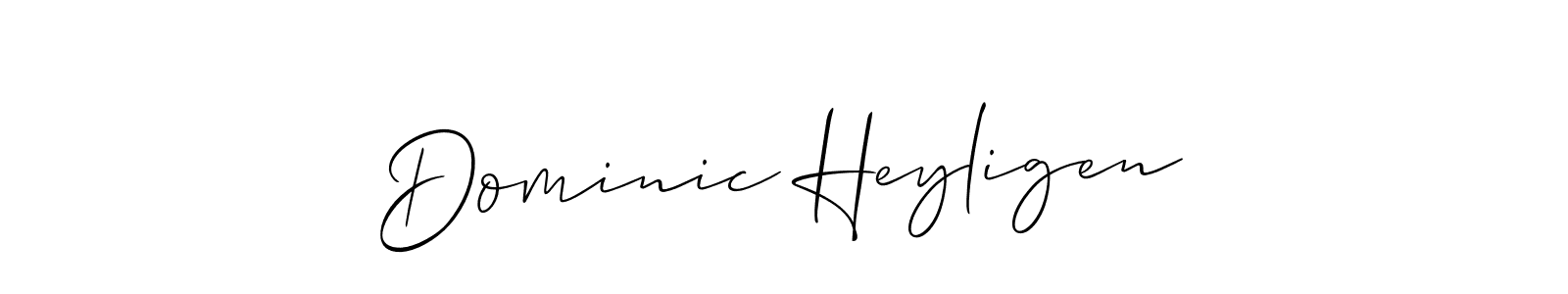 How to make Dominic Heyligen signature? Allison_Script is a professional autograph style. Create handwritten signature for Dominic Heyligen name. Dominic Heyligen signature style 2 images and pictures png