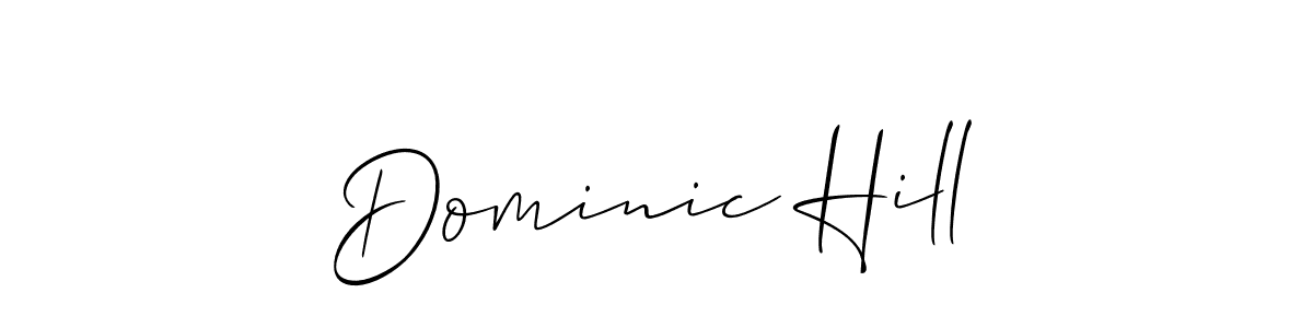 Also You can easily find your signature by using the search form. We will create Dominic Hill name handwritten signature images for you free of cost using Allison_Script sign style. Dominic Hill signature style 2 images and pictures png