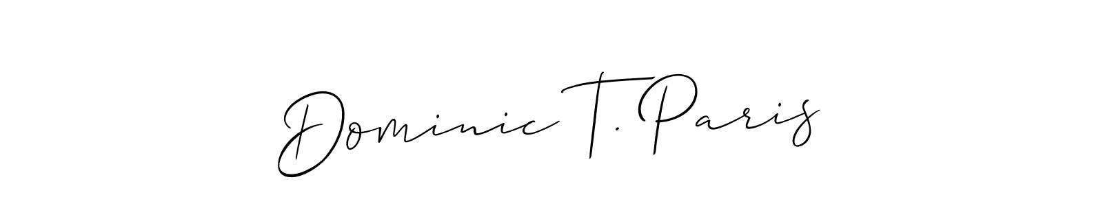 Best and Professional Signature Style for Dominic T. Paris. Allison_Script Best Signature Style Collection. Dominic T. Paris signature style 2 images and pictures png