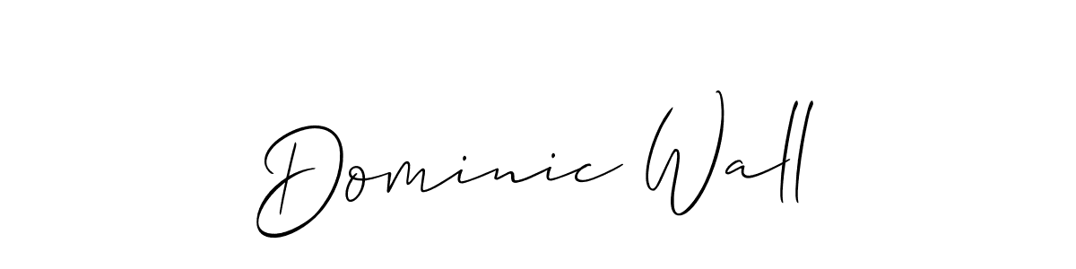 Also You can easily find your signature by using the search form. We will create Dominic Wall name handwritten signature images for you free of cost using Allison_Script sign style. Dominic Wall signature style 2 images and pictures png