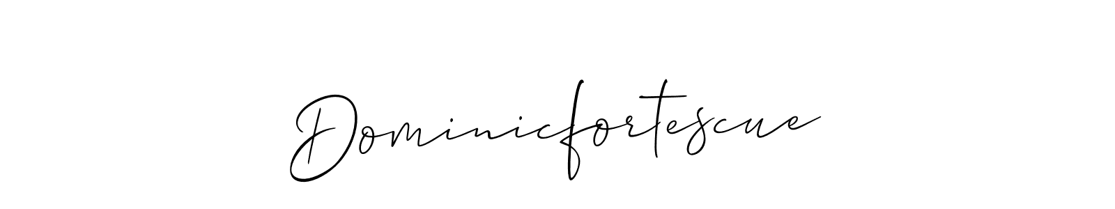 Use a signature maker to create a handwritten signature online. With this signature software, you can design (Allison_Script) your own signature for name Dominicfortescue. Dominicfortescue signature style 2 images and pictures png