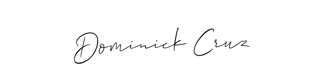 Dominick Cruz stylish signature style. Best Handwritten Sign (Allison_Script) for my name. Handwritten Signature Collection Ideas for my name Dominick Cruz. Dominick Cruz signature style 2 images and pictures png