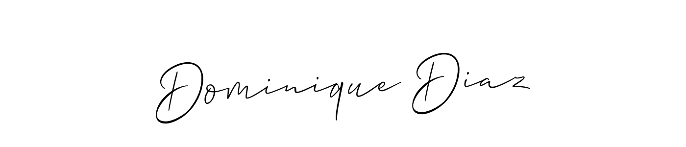 Create a beautiful signature design for name Dominique Diaz. With this signature (Allison_Script) fonts, you can make a handwritten signature for free. Dominique Diaz signature style 2 images and pictures png
