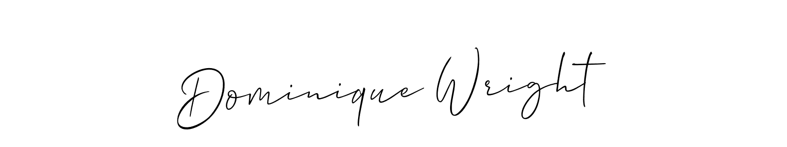 Make a short Dominique Wright signature style. Manage your documents anywhere anytime using Allison_Script. Create and add eSignatures, submit forms, share and send files easily. Dominique Wright signature style 2 images and pictures png