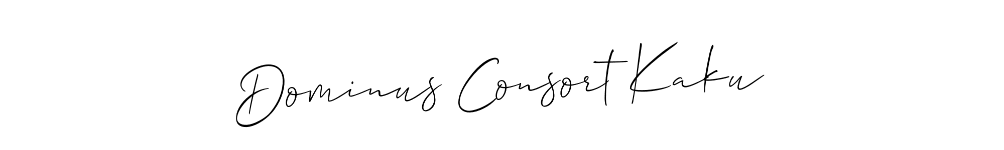 Allison_Script is a professional signature style that is perfect for those who want to add a touch of class to their signature. It is also a great choice for those who want to make their signature more unique. Get Dominus Consort Kaku name to fancy signature for free. Dominus Consort Kaku signature style 2 images and pictures png