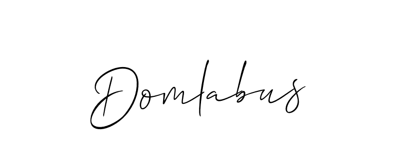 Also You can easily find your signature by using the search form. We will create Domlabus name handwritten signature images for you free of cost using Allison_Script sign style. Domlabus signature style 2 images and pictures png