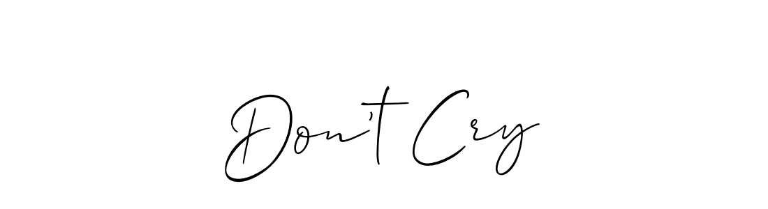 How to make Don’t Cry name signature. Use Allison_Script style for creating short signs online. This is the latest handwritten sign. Don’t Cry signature style 2 images and pictures png