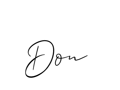 Design your own signature with our free online signature maker. With this signature software, you can create a handwritten (Allison_Script) signature for name Don . Don  signature style 2 images and pictures png