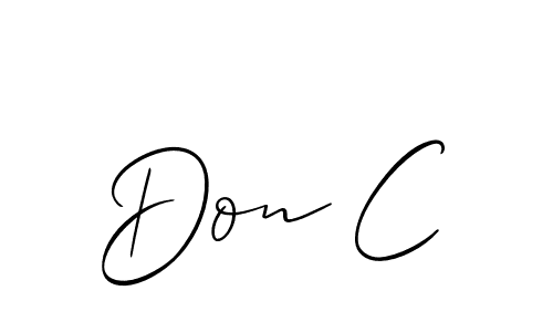 Don C stylish signature style. Best Handwritten Sign (Allison_Script) for my name. Handwritten Signature Collection Ideas for my name Don C. Don C signature style 2 images and pictures png