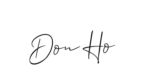 How to make Don Ho signature? Allison_Script is a professional autograph style. Create handwritten signature for Don Ho name. Don Ho signature style 2 images and pictures png