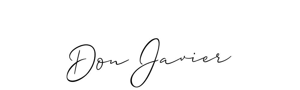 It looks lik you need a new signature style for name Don Javier. Design unique handwritten (Allison_Script) signature with our free signature maker in just a few clicks. Don Javier signature style 2 images and pictures png