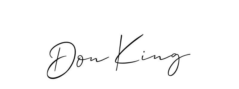 The best way (Allison_Script) to make a short signature is to pick only two or three words in your name. The name Don King include a total of six letters. For converting this name. Don King signature style 2 images and pictures png