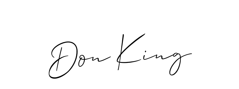 The best way (Allison_Script) to make a short signature is to pick only two or three words in your name. The name Don King include a total of six letters. For converting this name. Don King signature style 2 images and pictures png