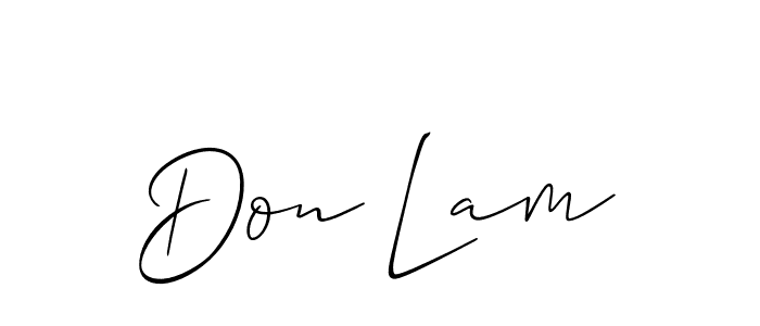 Also we have Don Lam name is the best signature style. Create professional handwritten signature collection using Allison_Script autograph style. Don Lam signature style 2 images and pictures png