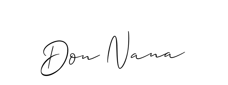 if you are searching for the best signature style for your name Don Nana. so please give up your signature search. here we have designed multiple signature styles  using Allison_Script. Don Nana signature style 2 images and pictures png