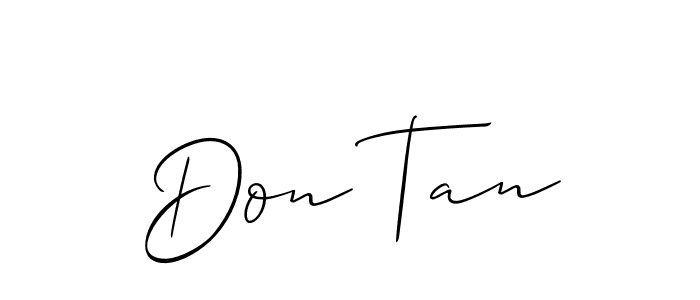 The best way (Allison_Script) to make a short signature is to pick only two or three words in your name. The name Don Tan include a total of six letters. For converting this name. Don Tan signature style 2 images and pictures png