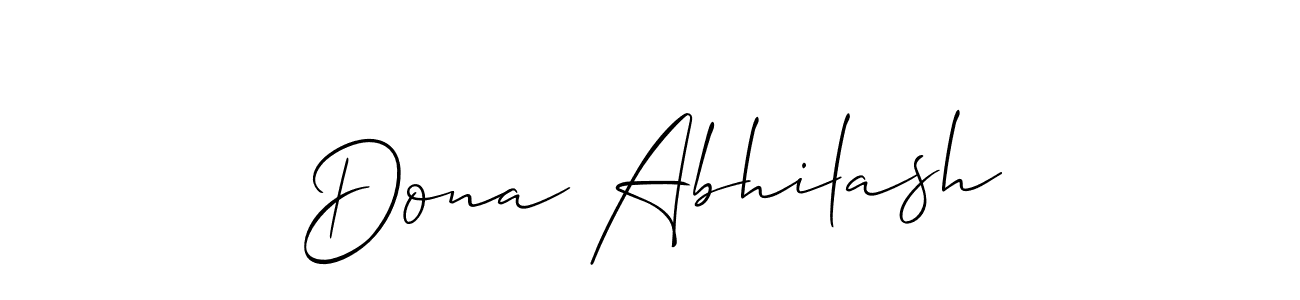 How to Draw Dona Abhilash signature style? Allison_Script is a latest design signature styles for name Dona Abhilash. Dona Abhilash signature style 2 images and pictures png