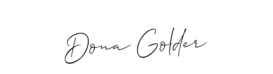 How to make Dona Golder signature? Allison_Script is a professional autograph style. Create handwritten signature for Dona Golder name. Dona Golder signature style 2 images and pictures png