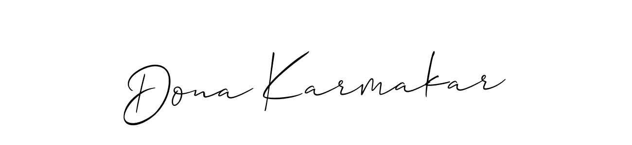 Once you've used our free online signature maker to create your best signature Allison_Script style, it's time to enjoy all of the benefits that Dona Karmakar name signing documents. Dona Karmakar signature style 2 images and pictures png