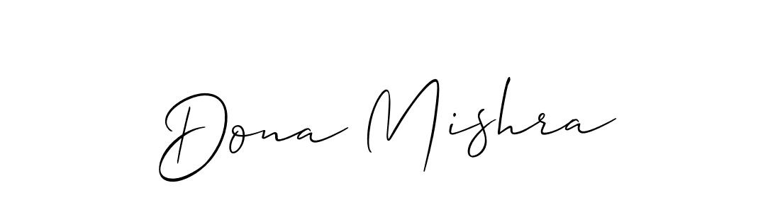 How to make Dona Mishra name signature. Use Allison_Script style for creating short signs online. This is the latest handwritten sign. Dona Mishra signature style 2 images and pictures png