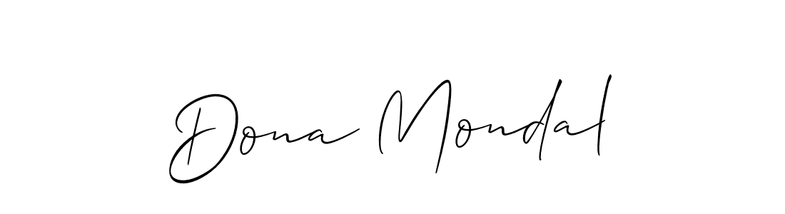 Allison_Script is a professional signature style that is perfect for those who want to add a touch of class to their signature. It is also a great choice for those who want to make their signature more unique. Get Dona Mondal name to fancy signature for free. Dona Mondal signature style 2 images and pictures png