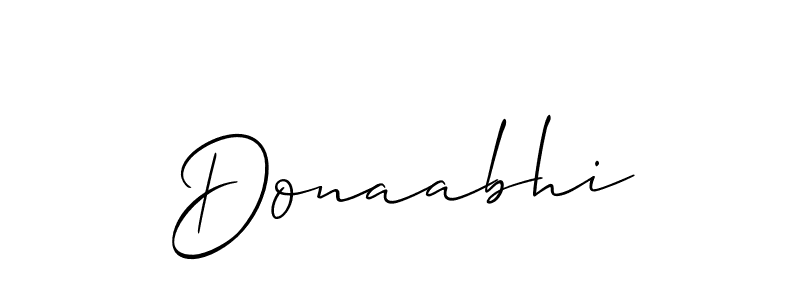 You should practise on your own different ways (Allison_Script) to write your name (Donaabhi) in signature. don't let someone else do it for you. Donaabhi signature style 2 images and pictures png