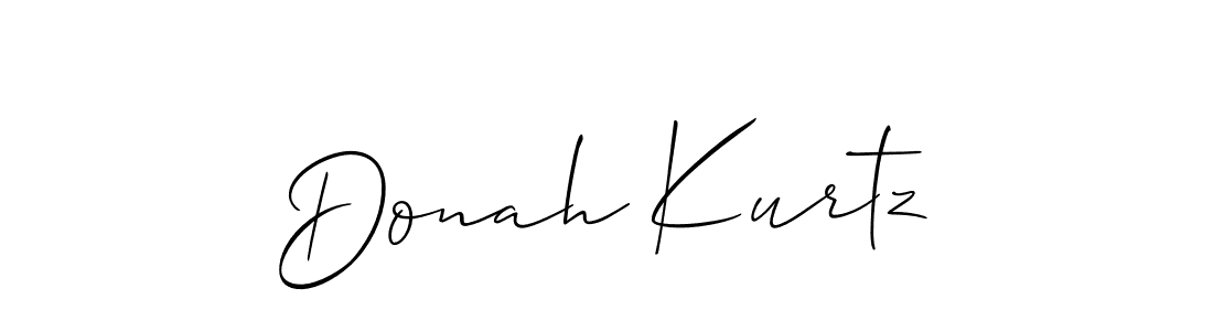 Make a beautiful signature design for name Donah Kurtz. With this signature (Allison_Script) style, you can create a handwritten signature for free. Donah Kurtz signature style 2 images and pictures png