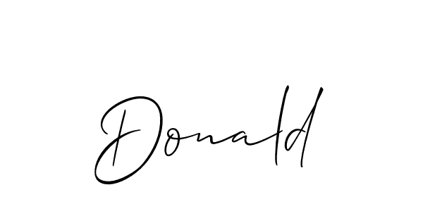 Create a beautiful signature design for name Donald. With this signature (Allison_Script) fonts, you can make a handwritten signature for free. Donald signature style 2 images and pictures png