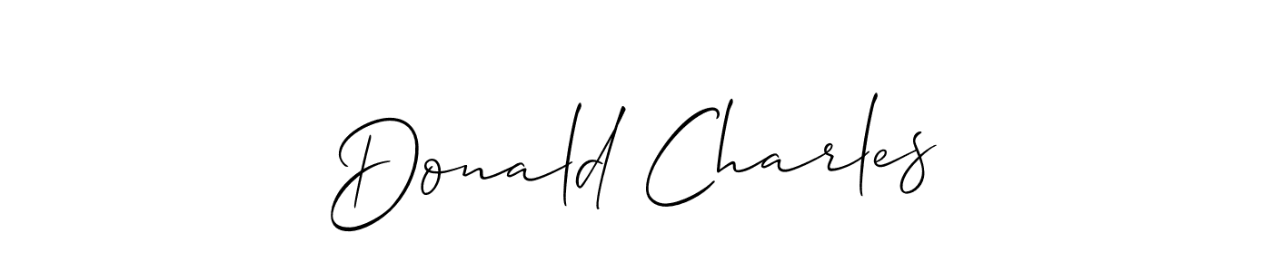 This is the best signature style for the Donald Charles name. Also you like these signature font (Allison_Script). Mix name signature. Donald Charles signature style 2 images and pictures png