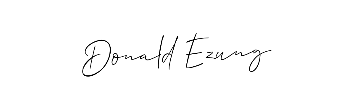 How to make Donald Ezung signature? Allison_Script is a professional autograph style. Create handwritten signature for Donald Ezung name. Donald Ezung signature style 2 images and pictures png