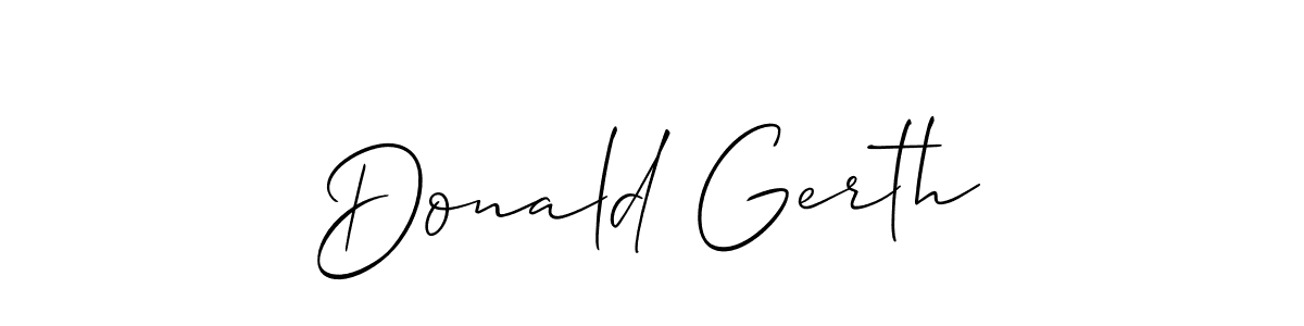 How to make Donald Gerth signature? Allison_Script is a professional autograph style. Create handwritten signature for Donald Gerth name. Donald Gerth signature style 2 images and pictures png